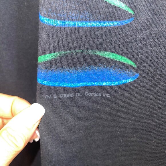 All Sport Vintage Mens Tee Shirt Size XL Black 1995 Batman Forever Two Sided - Picture 10 of 11